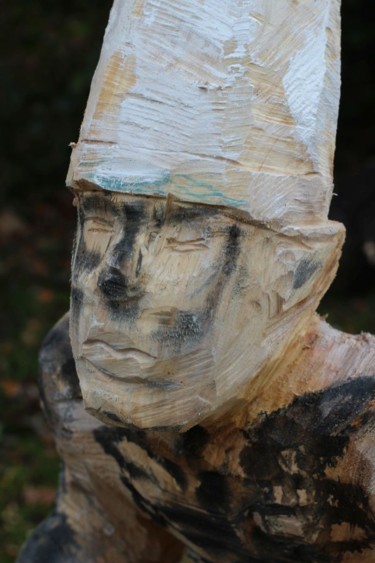 Sculpture titled "Śmierć z Roczyn" by Alex Johanson, Original Artwork, Wood