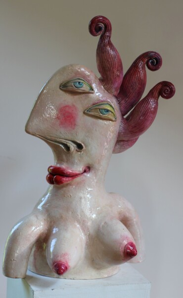 雕塑 标题为“Za oknami gołe baby…” 由Alex Johanson, 原创艺术品, 陶瓷