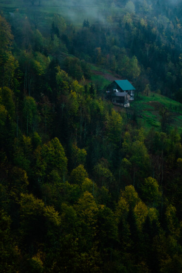 Fotografía titulada "House in the foggy…" por Alex Kalm, Obra de arte original, Fotografía digital