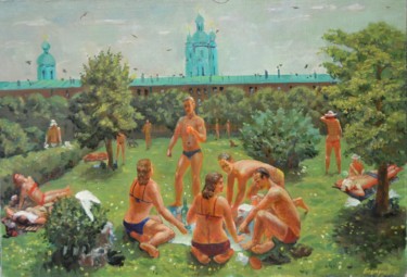 "пикник" başlıklı Tablo Alexander Bezrodnykh tarafından, Orijinal sanat, Petrol