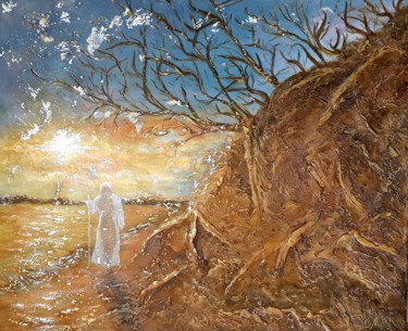 제목이 "Epistle"인 미술작품 Alla Kosteleckaya로, 원작, 아크릴 나무 들것 프레임에 장착됨
