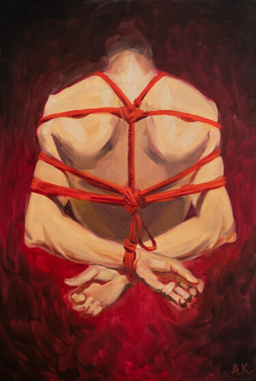 Pintura titulada "Red Robe" por Alfia Kircheva, Obra de arte original, Oleo