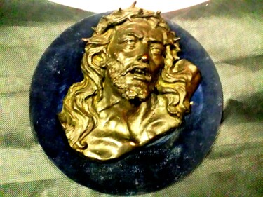 Escultura intitulada "Bassorilievo in bro…" por Alfino Trovato, Obras de arte originais, Bronze