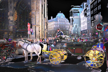 Arte digital titulada "Paseo en Viena" por Alfonso García, Obra de arte original, Fotografía digital