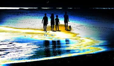 Fotografia intitulada "Chavales en la Playa" por Alfonso García, Obras de arte originais, Fotografia digital