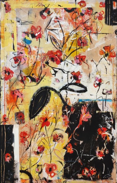Peinture intitulée "About 30 flowers" par Alfonso Sánchez, Œuvre d'art originale, Acrylique