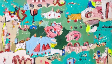 Pittura intitolato "The animated forest" da Alfonso Sánchez, Opera d'arte originale, Acrilico