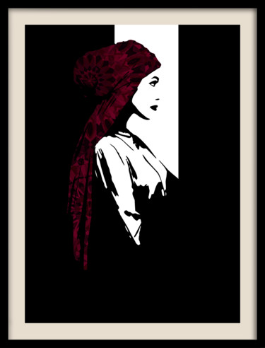 Arte digitale intitolato "Hijab 1" da Alice Pegna, Opera d'arte originale, Fotomontaggio