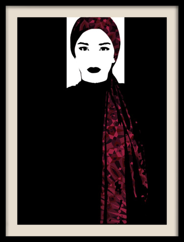 Grafika cyfrowa / sztuka generowana cyfrowo zatytułowany „Hijab 2” autorstwa Alice Pegna, Oryginalna praca, Fotomontaż
