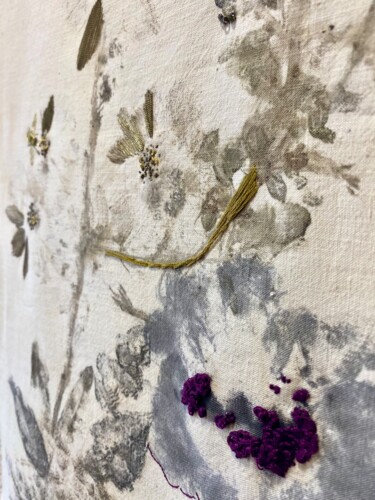 Textile Art με τίτλο "Ortus" από Alice Debernard, Αυθεντικά έργα τέχνης, Κέντημα