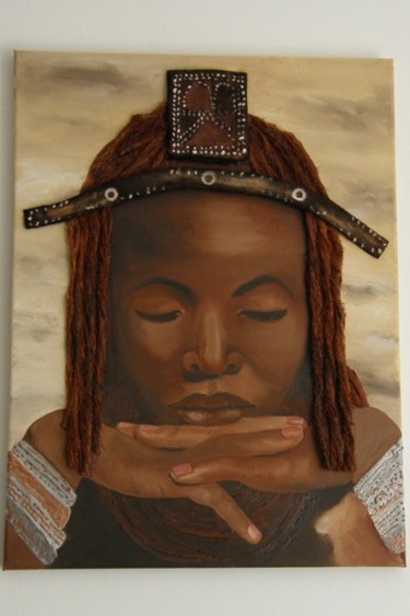 Картина под названием "Méditation africaine" - Alice Nin, Подлинное произведение искусства