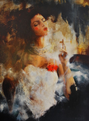 Pittura intitolato "Rest" da Alice Tortoroglio, Opera d'arte originale, Olio
