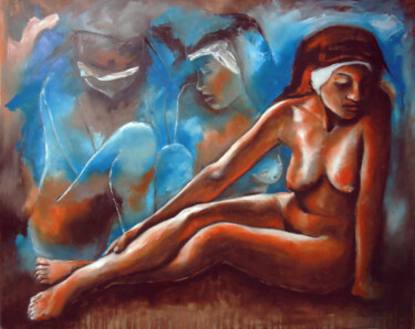 Painting titled "También son mujeres…" by Alicia Besada, Original Artwork, Oil