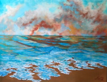 Painting titled "Seascape349" by Alicia Lopez, Original Artwork, Acrylic