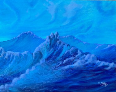 Peinture intitulée "Angry waves 013" par Alicia Lopez, Œuvre d'art originale, Acrylique