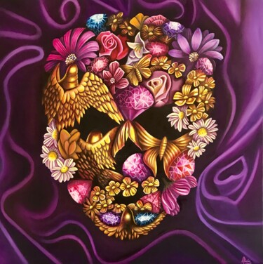 绘画 标题为“Día de los Muertos” 由Alicia Zemanek, 原创艺术品, 油