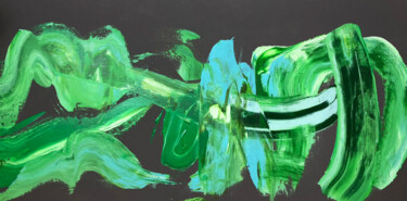 Ζωγραφική με τίτλο "Green heart" από Alin Dan, Αυθεντικά έργα τέχνης, Ακρυλικό