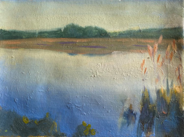 Painting titled "Пейзаж" by Alina Bugleeva, Original Artwork, Oil