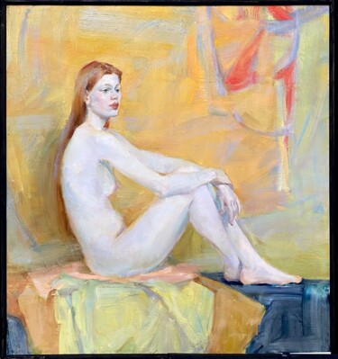 제목이 "Nude girl"인 미술작품 Алина Буглеева로, 원작, 기름 나무 들것 프레임에 장착됨