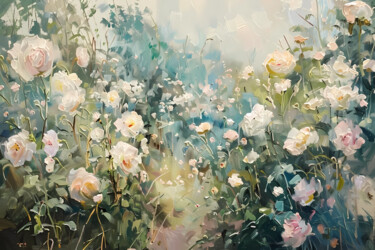 Digital Arts titled "Enchanting Meadow R…" by Alina Chalaya, Original Artwork, Digital Painting