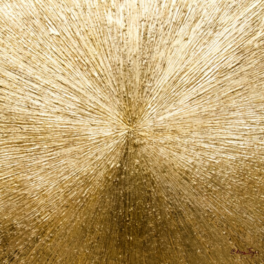 Peinture intitulée "Abstract golden pai…" par Alina Fayzi, Œuvre d'art originale, Métaux