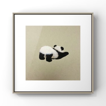 Pittura intitolato "Stretching panda, s…" da Alina Marsovna, Opera d'arte originale, Acrilico