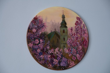 Pintura intitulada "Spring in Prague" por Alina Odwyer, Obras de arte originais, Óleo