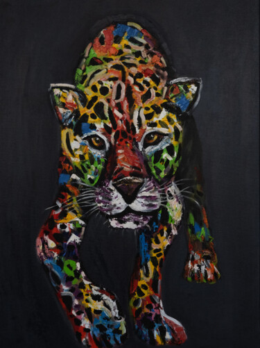 "Jagur colourful ani…" başlıklı Tablo Alina Odwyer tarafından, Orijinal sanat, Petrol