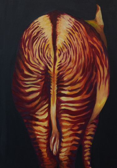 Ζωγραφική με τίτλο "Zebra colourful ani…" από Alina Odwyer, Αυθεντικά έργα τέχνης, Ακρυλικό