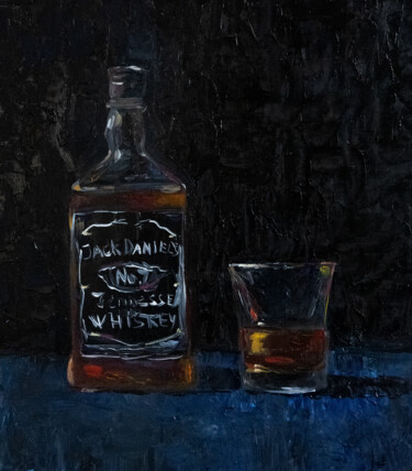 Painting titled "Whiskey tasting sti…" by Alina Odwyer, Original Artwork, Oil