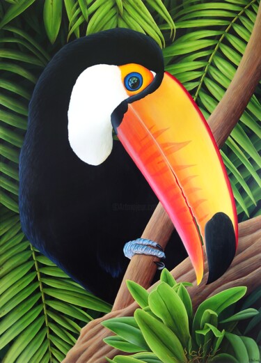 Painting titled "Toco" by Aline Belliard, Original Artwork, Acrylic