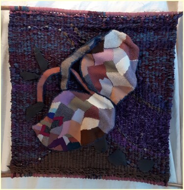 Sztuka tkaniny zatytułowany „Chaos” autorstwa Aline Jegonday (atelier enila tityad), Oryginalna praca, Gobelin