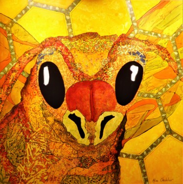 Peinture intitulée "Pollen" par Aline Chevalier, Œuvre d'art originale, Acrylique