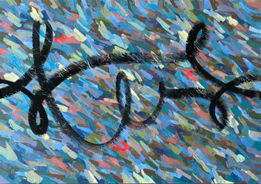 Malerei mit dem Titel "Зима. Диалог" von Alisa Asatrian, Original-Kunstwerk, Acryl