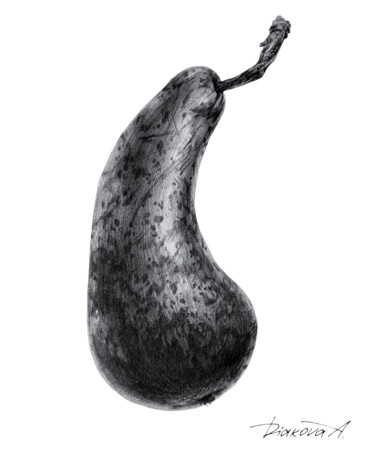 Rysunek zatytułowany „Drawing “Pear” (202…” autorstwa Alisa Diakova, Oryginalna praca, Grafit