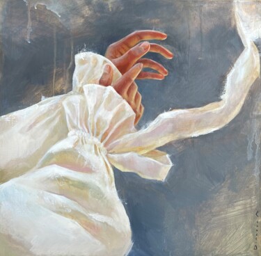 Painting titled "«The light is insid…" by Alisa Diakova, Original Artwork, Oil