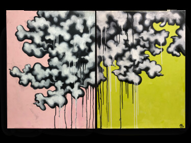 Pittura intitolato "Хмари" da Alisa Lysykh, Opera d'arte originale, Olio