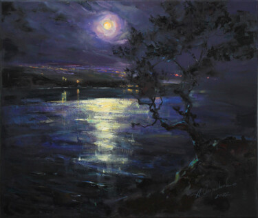 Peinture intitulée "In the night" par Alisa Onipchenko-Cherniakovska, Œuvre d'art originale, Huile Monté sur Châssis en bois