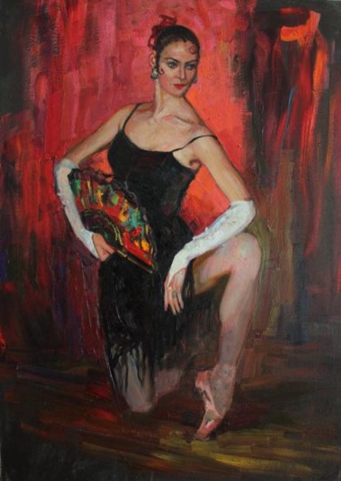 Malerei mit dem Titel ""Carmen"oil on canv…" von Alisa Gibet, Original-Kunstwerk, Öl