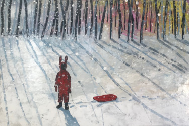 绘画 标题为“blizzard boy” 由Philip Michael Martin, 原创艺术品, 丙烯