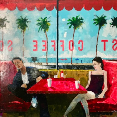 Pintura titulada "diner" por Philip Michael Martin, Obra de arte original, Acrílico