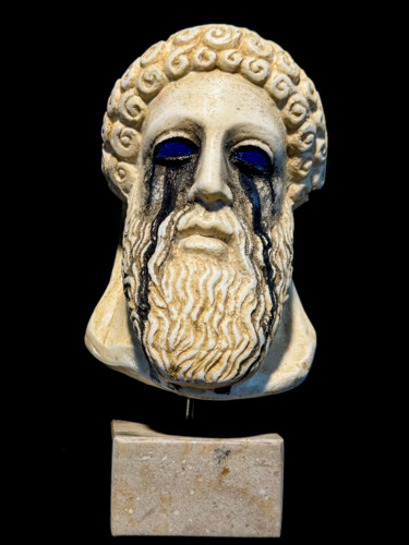 Scultura intitolato "Zeus" da Alister Vanhille, Opera d'arte originale, Gesso