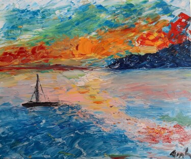 Pittura intitolato "Landscape" da Ali Melian, Opera d'arte originale, Olio