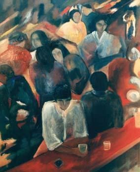 Peinture intitulée "BAR" par Alix.F, Œuvre d'art originale