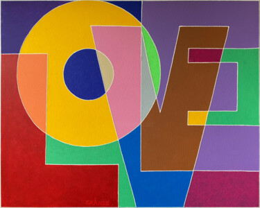 Peinture intitulée "LOVE" par Alla Grande, Œuvre d'art originale, Acrylique