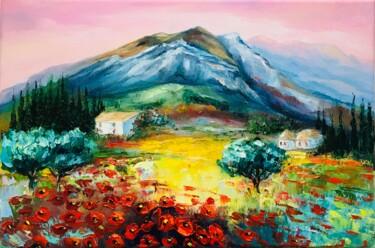 Картина под названием "Tuscany Landscape" - Alla Kyzymenko, Подлинное произведение искусства, Масло