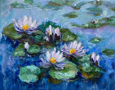Pintura intitulada "Water Lilies" por Alla Kyzymenko, Obras de arte originais, Óleo