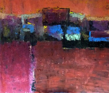 Pintura titulada "Sunrise over the ci…" por Alla Ronikier, Obra de arte original, Acrílico Montado en Bastidor de camilla de…