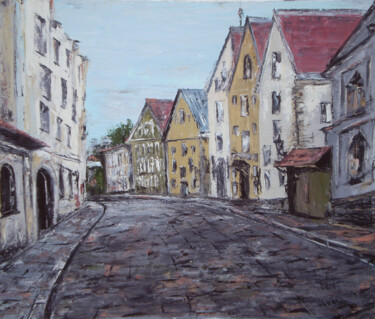 Pintura titulada "Tallinn city" por Alla Ronikier, Obra de arte original, Oleo Montado en Bastidor de camilla de madera