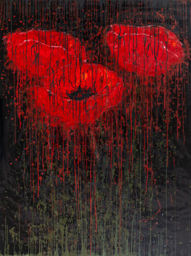 "Poppy dream" başlıklı Tablo Alla Ronikier tarafından, Orijinal sanat, Petrol